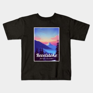Revelstoke British Columbia Canada ski Kids T-Shirt